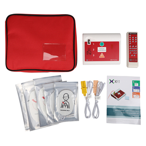 Défibrillateur <span class=keywords><strong>externe</strong></span> <span class=keywords><strong>automatisé</strong></span> (DEA) XFT XFT-120C, simulateur de RCP, appareil de premiers secours, alimenté par piles AA, pour formation en RCP, certifié AHA - Product Image 2