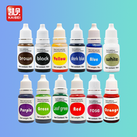 Colorant alimentaire comestible 10g, 12 couleurs, halal, liquide, vente chaude, colorant alimentaire pour la coloration des gâteaux, colorant comestible