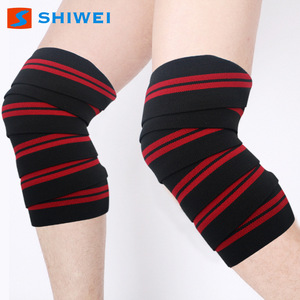 Shiwei <b>Knee</b> Sleeve Striped Elastic <b>Support</b> For Weightlifting Squatting Sports Protection Men Fitness Gear - Product Image 2