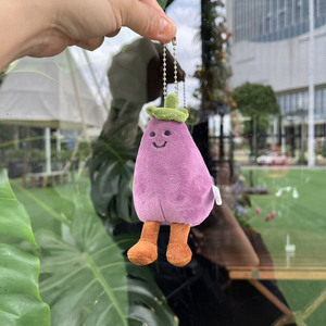 British divertente verdura <span class=keywords><strong>serie</strong></span> Super morbido peluche melanzana cetriolo Hockey su ghiaccio basket portachiavi maglia bambola cartone animato - Product Image 6