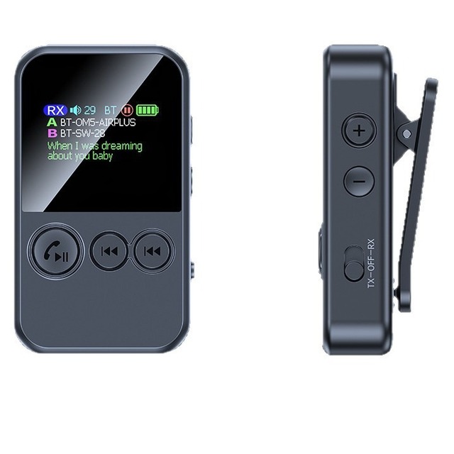 Portable MP3 Player with Color Screen for BT5.4 Android OS Supports TF Card Lossless Audio One-Drag Two-Transmitter Receiver