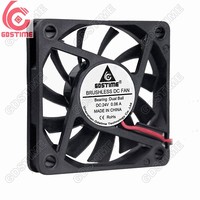Ventilateur axial Gdstime GDA6010 60x60x10mm à roulement à billes DC 5V/12V/24V pour refroidissement de boîtier d'ordinateur avec dissipateur thermique en plastique pour impression 3D
