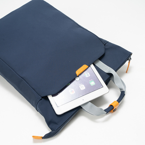 Minimalist Navy Nylon Laptop <b>Backpack</b> with Shoulder <b>Straps</b> and Water Resistance 20-39L Capacity for Men - Product Image 4