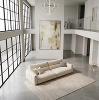 Ensemble de canapés sectionnels en forme de L modernes, fabrication directe d'usine, revêtement en cuir véritable, meubles pour maison, villa, appartement, hôtel, école