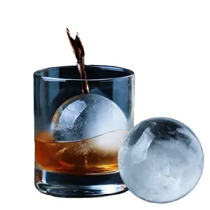 1pc Whiskey Ice Cube Tray Ice Ball Mold For Bourbon, Round Ice Mold, Sphere  Ice Mold, Reusable Silicone Ice Tray For Cocktail