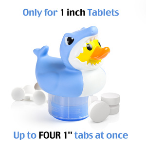 Accesorios para Piscina, Dispensador de Cloro Flotante con Forma de Tiburón y Pato, Dispensadores de Cloro para Piscina, para Tabletas Químicas, Compatible con Tabletas de 1 Pulgada - Product Image 3