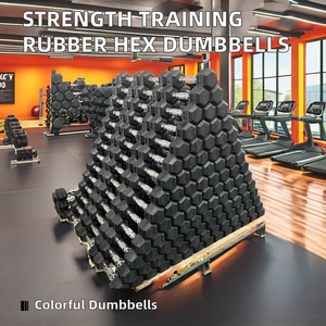 50LBS Gym Dumbbell Set <b>Strength</b> <b>Training</b> Rubber Hexagonal Weights - Product Image 2
