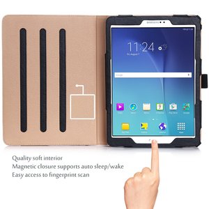 Pour étui en cuir Laudtec Slim Folio pour Samsung pour Galaxy Tab A9 Plus veille/réveil automatique fermeture magnétique porte-stylo de protection - Product Image 3
