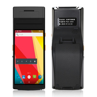 Terminal portátil PDA Android 4G para recopilación de datos con impresora térmica de 58 mm, Bluetooth, NFC y escáner de código de barras 2D para tiendas minoristas