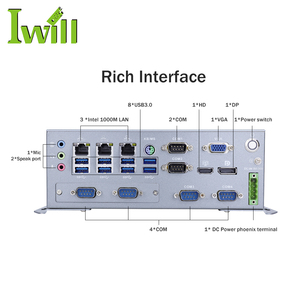 Fabrik preis Lüfter loser industrieller eingebetteter PC mit Core i3 i5 <span class=keywords><strong>i7</strong></span> Prozessor 6xCOM VGA HD DP für die Automatisierung - Product Image 4