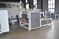 Máquina Automática para Plegar y Encolar Cajas de Cartón, Selladora de Cajas de Cartón Corrugado de Alta Velocidad con Contador