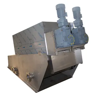 Máquina de deshidratación de lodos en espiral, prensa de tornillo, sistema de deshidratación de lodos sus304
