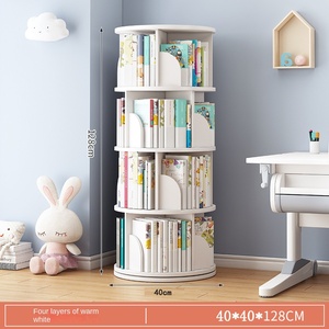 Étagère de rangement pour salon, design moderne, 3 niveaux, en bois, rotative à 360 degrés, sur pied, écologique, pour enfants et adultes - Product Image 5