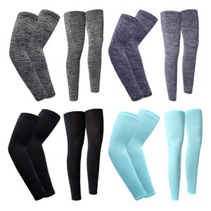 Men Ice Silk Arm And Leg Sleeves Combination Uv Protection Breathable Quick Dry Cycling Outdoor Sun Protection Solid Color - Product Image 2
