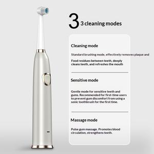 Cepillo de dientes eléctrico sónico giratorio personalizado de fábrica, ODM OEM, sin escobillas, impermeable IPX7 - Product Image 3