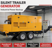 Générateur diesel silencieux COMLER monté sur remorque de 100 kW à 120 kW, station d'alimentation mobile à quatre roues avec ATS pour la location et les événements en plein air