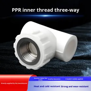 <span class=keywords><strong>PPR</strong></span> chủ đề nội bộ nữ kết nối hình lục giác đầu TEE thẳng phụ kiện đường ống nước TAP nóng chảy - Product Image 3