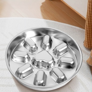 Vente en gros durable bol pour chien à grande lenteur antidérapant en acier inoxydable Puzzle labyrinthe arrondi bol de nourriture lente pour animaux de compagnie avec protège-cou - Product Image 6