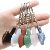 Nouveau produit Divers porte-clés Porte-clés en cristal de quartz naturel mélangé pour cadeau