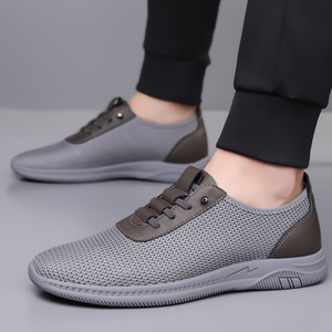 Chaussures de marche d'été pour hommes en maille respirante, à bout rond, à enfiler, légères et décontractées - Product Image 2