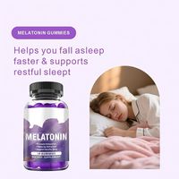 Gummies de mélatonine HDK en marque blanche pour favoriser le sommeil, véganes, sans sucre, saveur myrtille, vente en gros usine OEM ODM