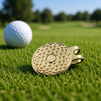 Marqueur de balle de golf en métal émaillé avec logo personnalisé, vente en gros, clip magnétique durable pour chapeau de golf, accessoires de golf de luxe personnalisés en vrac