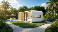 Maison Capsule Moderne Préfabriquée Modulaire Conteneurisée Portable en Acier pour Vacances, Cabane de Résidence, Bureau, Villa
