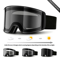 Lunettes de ski personnalisées en gros, protection UV400, verres photochromiques polarisés anti-buée, lunettes de sport CE pour snowboard