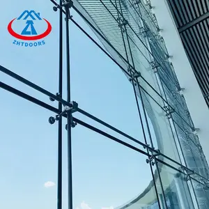 Zhtdoor – rideau mural en verre personnalisé, <span class=keywords><strong>prix</strong></span> par <span class=keywords><strong>m2</strong></span>, rideaux muraux - Product Image 1