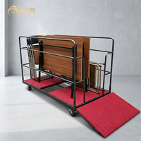 Chariot de service rond pour restaurant commercial, mobilier d'hôtel et salle de banquet