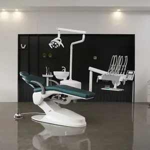 Silla dental con diseño de soporte de cintura, Unidad dental de filtración de agua de 3 etapas, cuero pu de importación