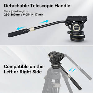 Cabezal de Video Fluido para Trípode de Alta Resistencia <span class=keywords><strong>SmallRig</strong></span> DH10 con Base Plana y Mango Ajustable, Trípode 4165 - Product Image 6