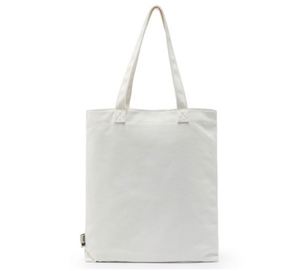 Sac fourre-tout en toile de coton écologique imprimé sur mesure en gros / Sac de courses en coton blanc 12 oz écologique et économique pour la promotion - Product Image 4