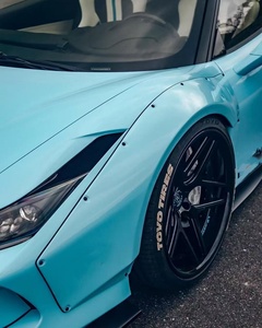 Nouveau kit carrosserie F8 style LB en fibre de carbone : lèvre avant, jupes latérales, diffuseur, spoiler, extension d'ailes auto-adhésives - Product Image 5