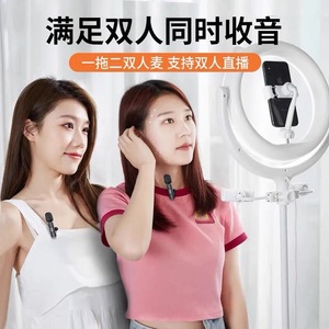 K9 Wireless Lavalier <b>Microphone</b> Dual Portable <b>Bluetooth</b> 2.4G Noise Reduction For Live Streaming Recording Interviews - Product Image 5