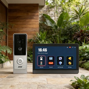 Caméra de sonnette vidéo IP65 avec cryptage de données pour la sécurité communautaire, idéale pour les salons de beauté et les spas - Product Image 1