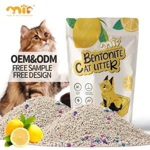Sampel gratis dari sendok mudah produk Catlitter pasir Kitty pelacakan rendah kotoran kucing bentonit