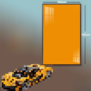 P1 사용자 정의 벽 디스플레이 프레임 홈 장식 여러 스타일 플라스틱 유명한 럭셔리카 로고 빌딩 블록 프레임 42172 T5048 - Product Image 4