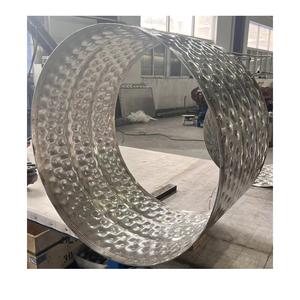 Veste de refroidissement de plat d'oreiller de fossette d'acier inoxydable utilisée pour le condensateur d'équipement de refroidissement - Product Image 1