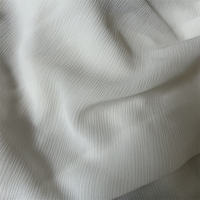 Tissu imprimé en crêpe de soie froissé 100 % polyester recyclé