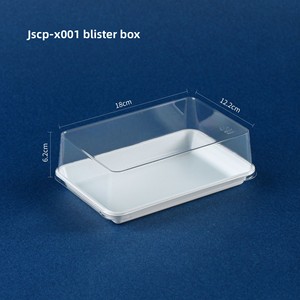 Boîte à pâtisserie carrée de style étranger pour gâteau à la crème à l'ancienne, emballage en plastique PP de qualité alimentaire pour sushis, sandwichs, rouleaux de <span class=keywords><strong>pain</strong></span> Queen Roll - Product Image 2