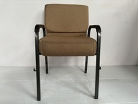 Silla de Iglesia Moderna Apilable para Pastor, Silla de Púlpito con Brazos, Reposabrazos Enlazables Duraderos, Sillas de Conferencia para Iglesia