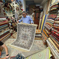 Tapis de Sol Grande Taille Style Turc Moyen-Orient en Tissu Polyester pour Décoration d'Intérieur