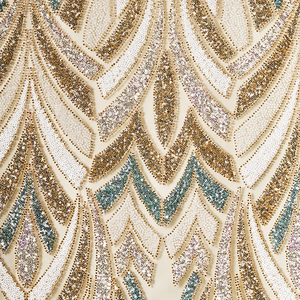 Phong Cách Mới Nặng Mật Độ Cao Ngọc Trai Đa Màu Sequin Và Đính Cườm Vải - Product Image 6