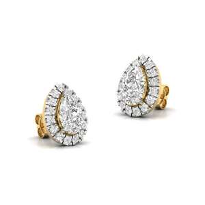 Pendientes Solitarios con Diamante Cultivado en Laboratorio con Corte de Pera, Chapados en Oro de 10K, Brillo Eterno, Joyería Elegante y Brillante, Regalo para Mujer, Uso Diario - Product Image 2