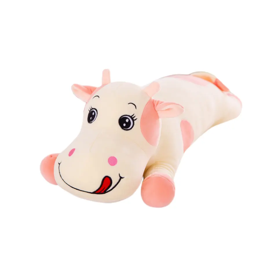 Wholesale MOYUN cartoon cute long bull hippo pillow girls holiday gift hippo plush toys