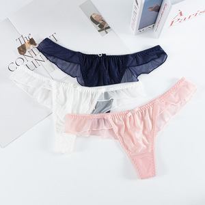 Perizoma Sexy in Pizzo a Vita Bassa, Slip Trasparenti Traforati, Mutandine Quotidiane in Cotone Lavorato a Maglia Senza Cuciture e Traspiranti per Donne - Product Image 3