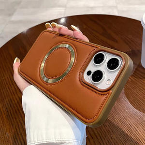 Funda de cuero PU de lujo retro fundas de teléfono móvil de carga inalámbrica magnética para iPhone X XR XS MAX 7G <span class=keywords><strong>8G</strong></span> <span class=keywords><strong>PLUS</strong></span> funda delgada - Product Image 4