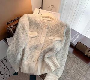Modelli di Cardigan Lavorato a Maglia per Donna, Nuova Collezione Autunno-Inverno, Maglione Corto <span class=keywords><strong>Taglia</strong></span> Piccola - Product Image 4