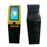 Kiosque interactif de point de vente en gros en libre-service avec fonction de dépose d'espèces, distributeur automatique de billets, accepteur de paiement par pièces et billets, changeur de monnaie et imprimante A4